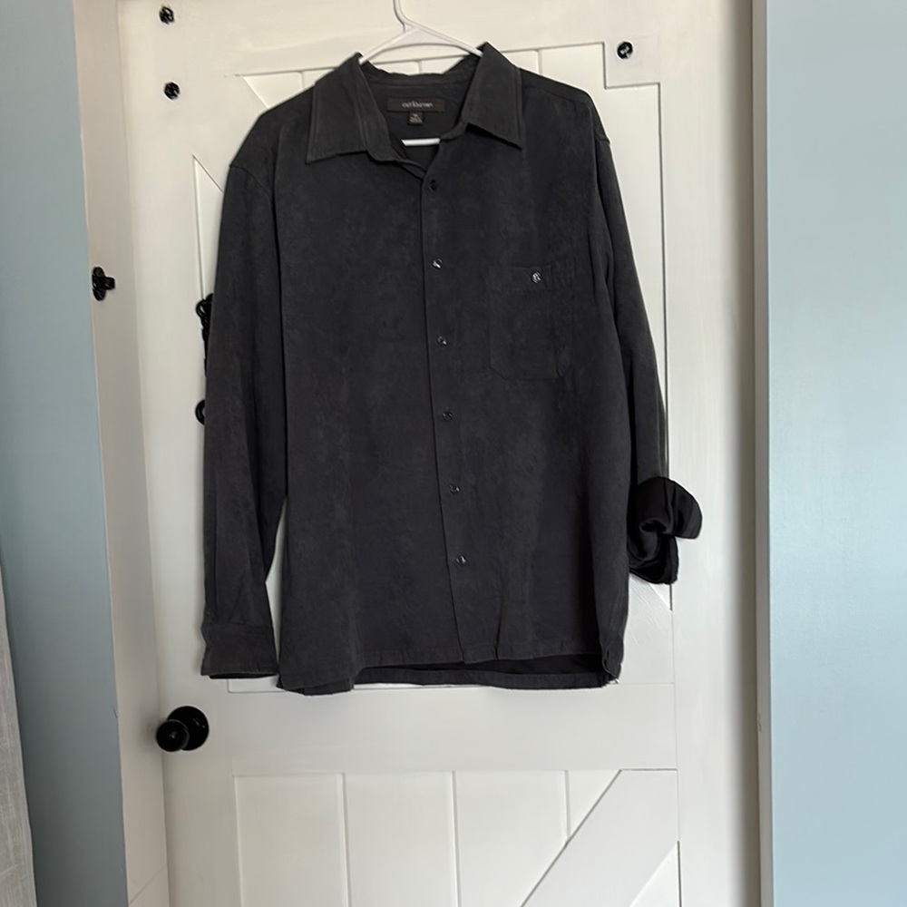 Dark Gray Button-Up Shirt